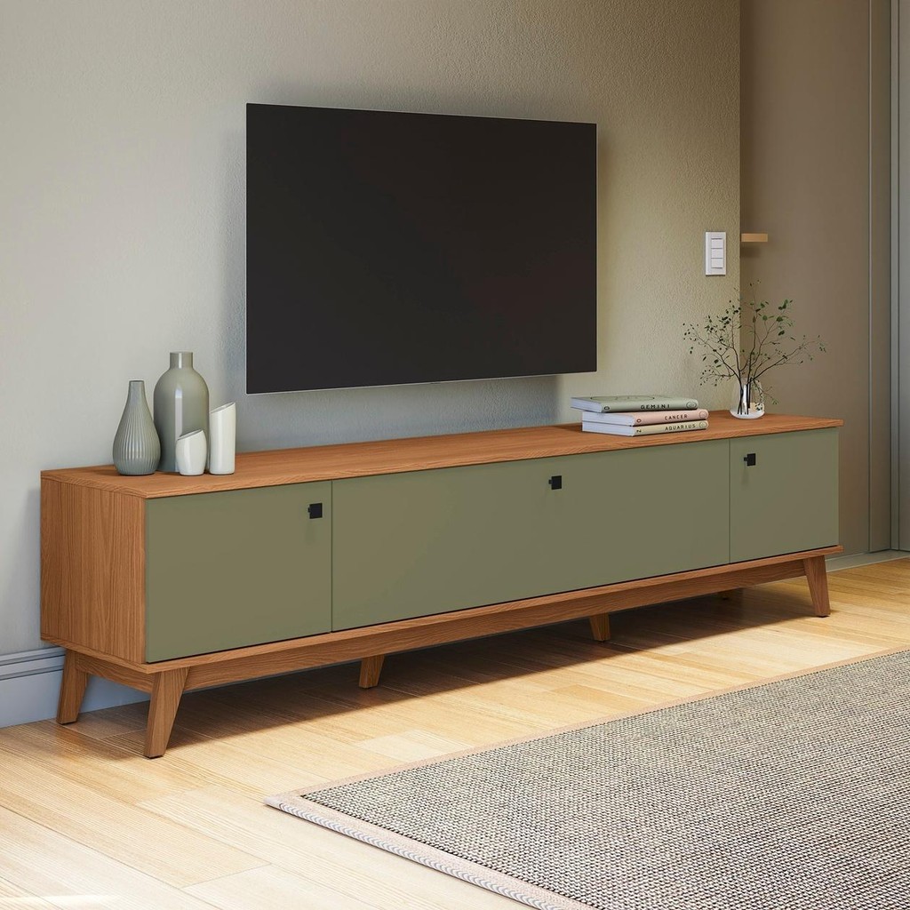 Rack Kappesberg 3 Portas Canela/Verde Frevo 218cm