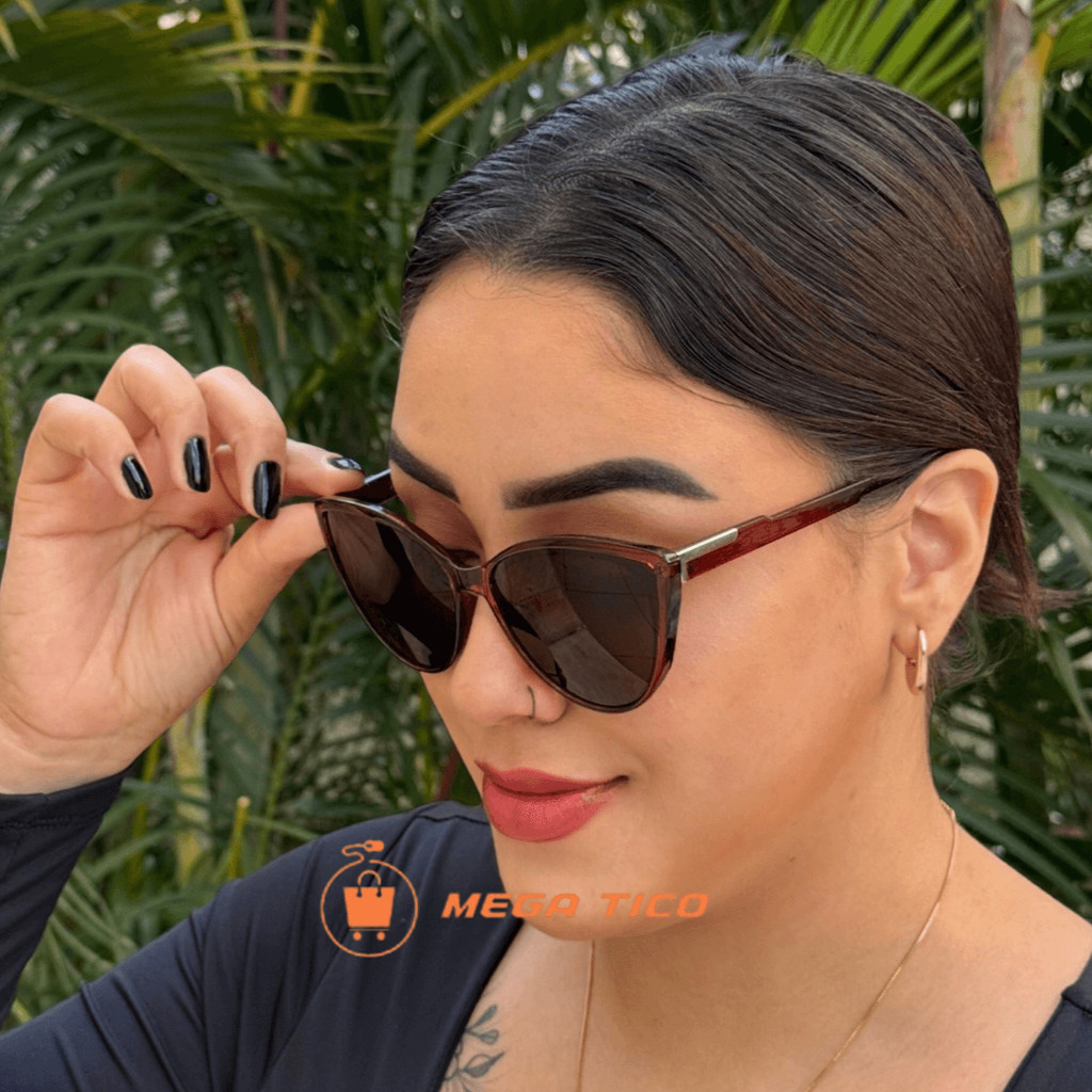 Óculos de Sol Feminino Grande Gatinho Moderno Sofisticado Elegante UV400 em Oferta na Shopee