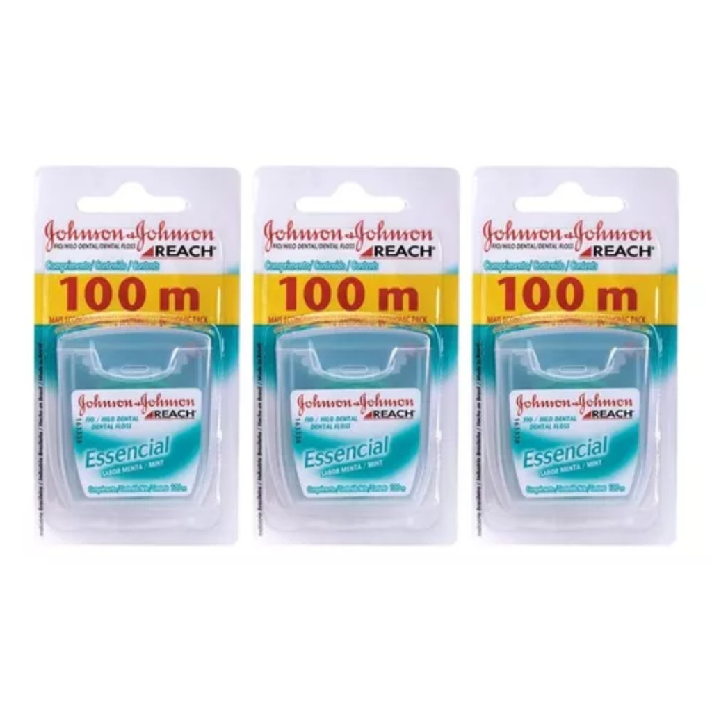 Kit 3 Fio Dental ESSENCIAL 100m em Oferta na Shopee