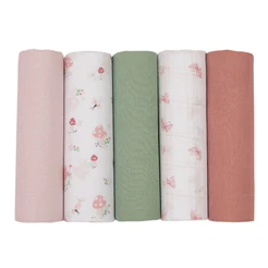 Kit Fraldas Papi Soft Estampado Com Bainha - 05 Peças