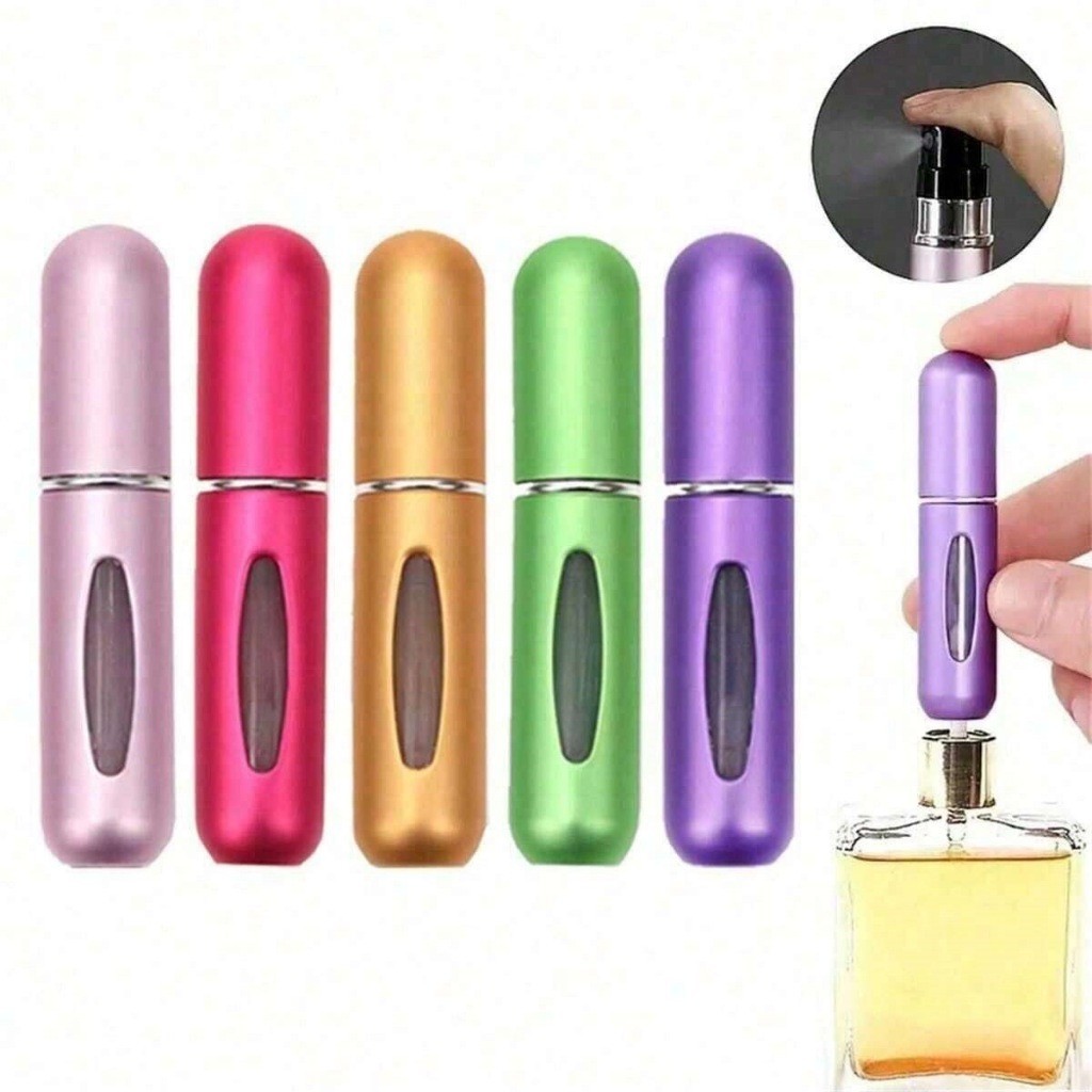 Kit 1/2/3/6 Peças Porta Perfume Recarregavel Portatil Spray 5ml  (S15) em Oferta na Shopee