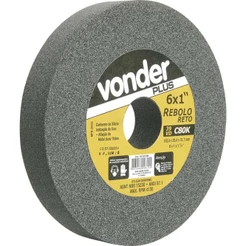 Rebolo Reto 6 x 1 39 CVD Grão 100 Verde Vonder