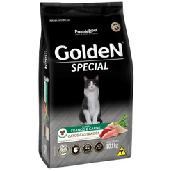 Ração Premier Golden Gatos Castrados Frango E Carne 10Kg