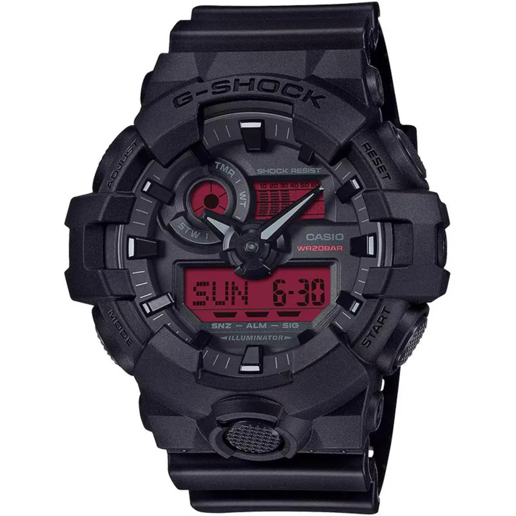 Relógio Casio G-Shock GA-700BBR-1ADR Black and Bold Red