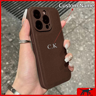 Capa De Couro Com Letras Prateadas Nome Personalizado , Faça Você Mesmo , Para iPhone Air 17 16 15 14 13 12 11 Pro Max em Oferta na Shopee