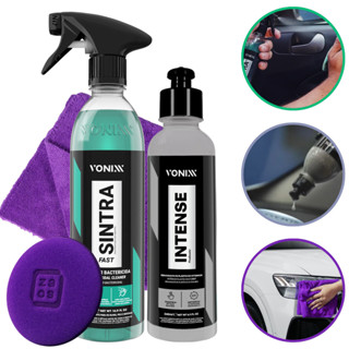 Kit Sintra Fast Limpador + Intense Renovador De Plásticos Vonixx Com Pano e Aplicador em Oferta na Shopee