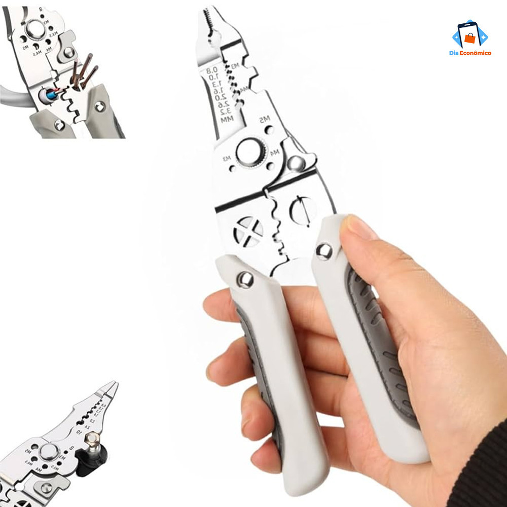 Alicate Multifuncional 4 em 1: Crimpa, Decapa, Torce e Separa Fios em Oferta na Shopee