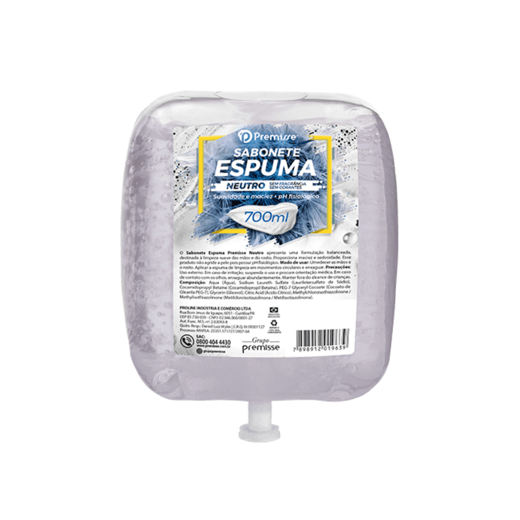 Sabonete Espuma Neutro 600ml - Premisse