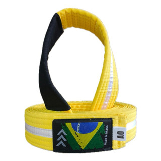 Faixa JiuJitsu Ponta Preta E Fita Branca Premium Para Iniciantes No Tatame