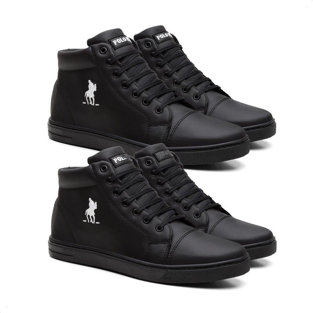 Kit 2 Tênis Polo Plus Masculino Botinha Cano Alto Comfort