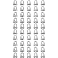 Kit Clips Grampo Para Cabo de Aço 1/8'' 1,0001 (Com 50 Unidades) - Nord