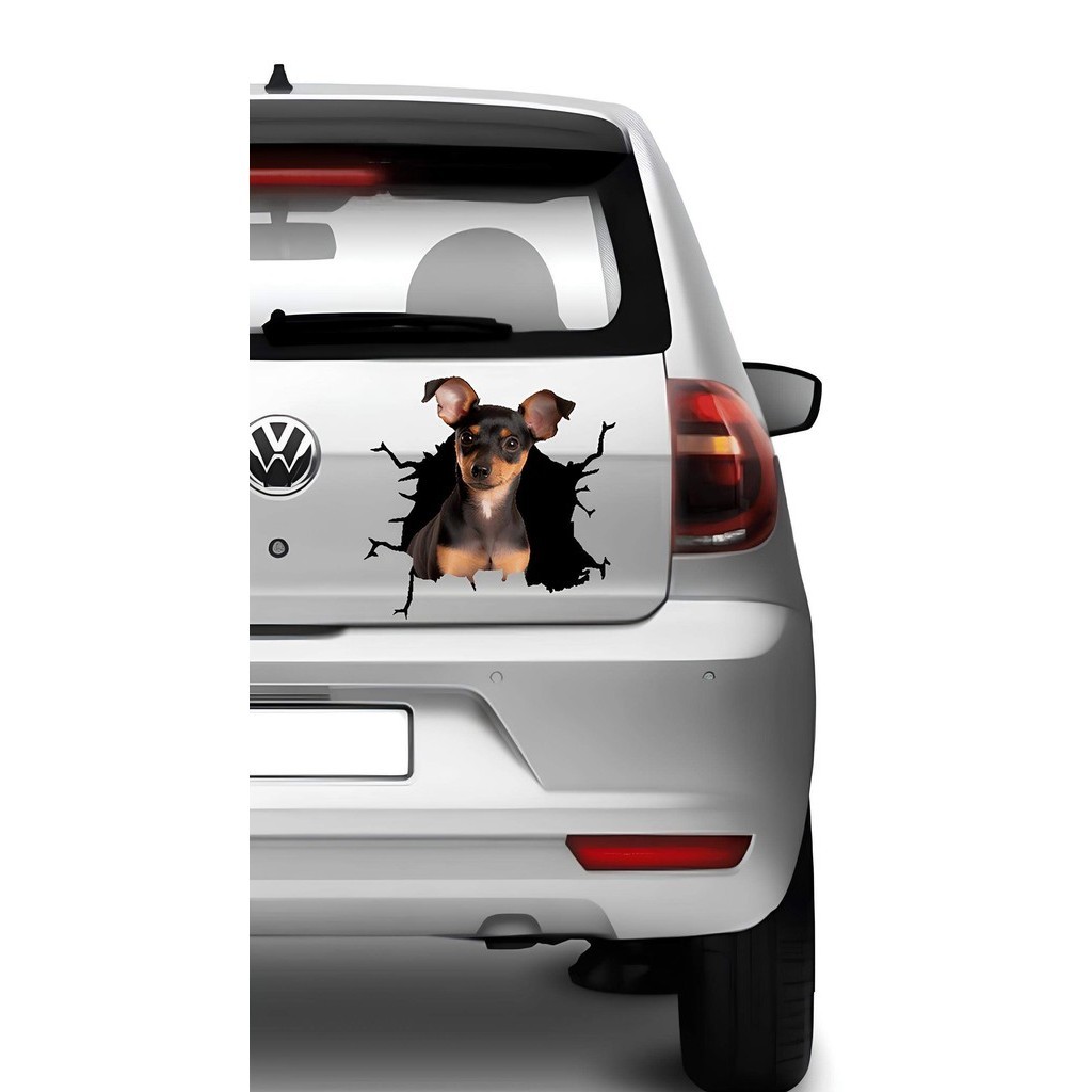 Adesivo de Carro Buraco Falso Pinscher em Oferta na Shopee