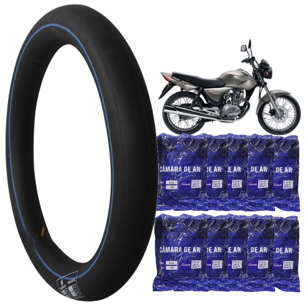 Kit 10 Câmaras de Ar Pneu Aro 18 Moto CG TITAN FAN 8454 BREMEN - Home & Living