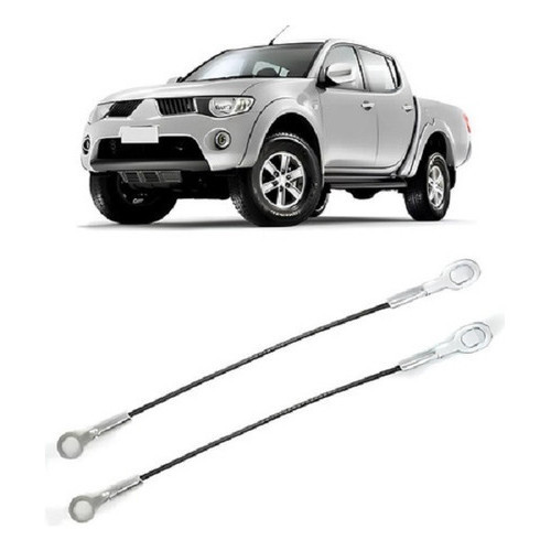 Par Cabo Aço Tampa Traseira Caçamba L200 Triton 92 93 A 2012 em Oferta na Shopee