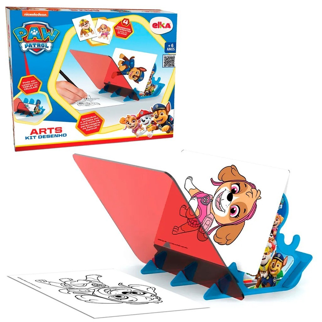 Arts Kit Conjunto Desenho Mágico Patrulha Canina Brinquedo Original - Elka Brinquedos