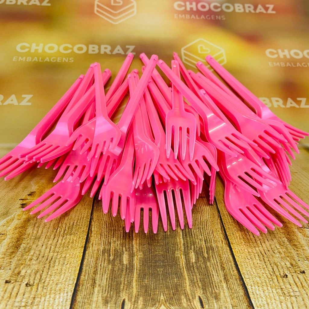 50~250 GARFO SOBREMESA  ROSA CHICLETE BELLO FESTAS em Oferta na Shopee