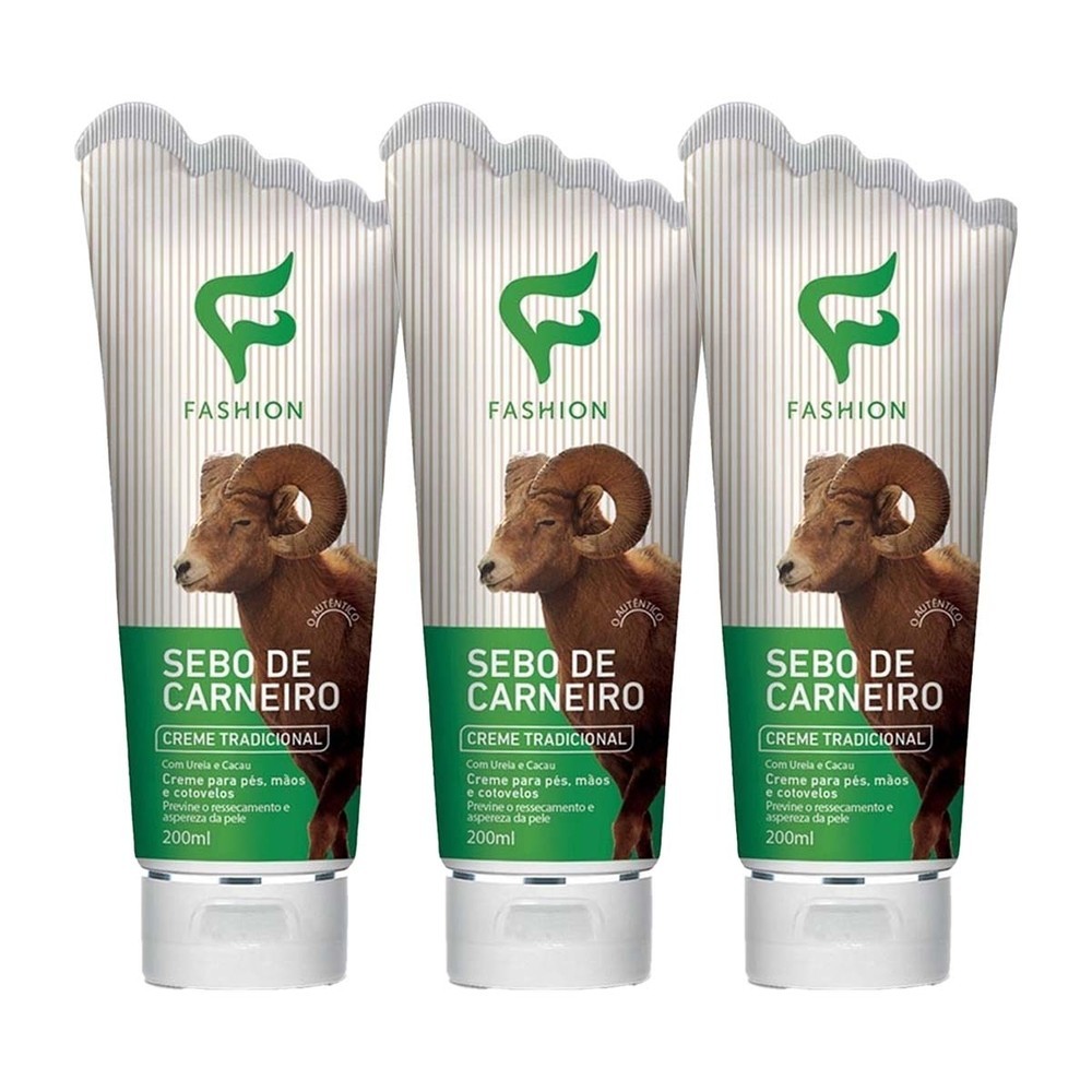 Kit 3 und Cr Sebo De Carneiro Tradicional Para Mãos e Pés 200ml em Oferta na Shopee