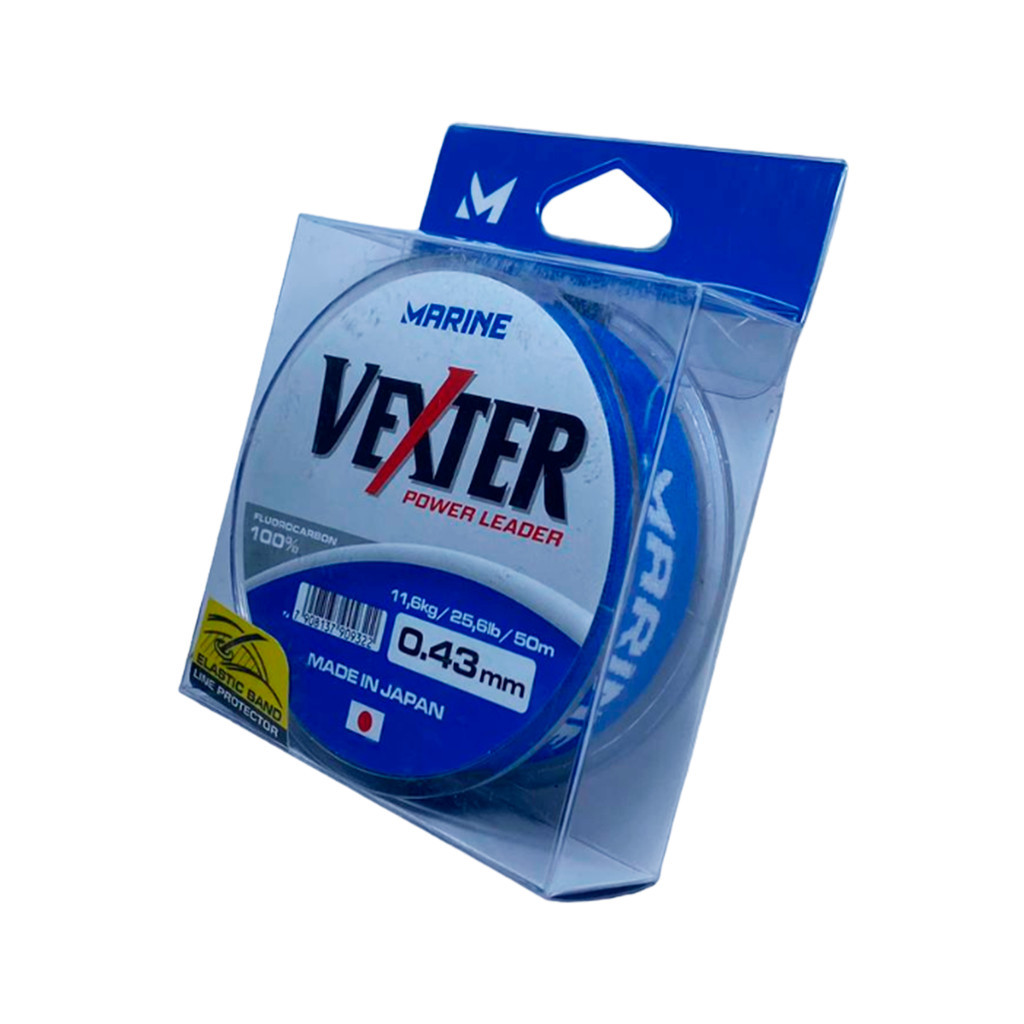 Linha Pesca Fluorcarbono Leader Vexter 0.43mm 50m 25,6 Lbs