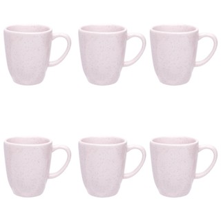 Conjunto Jogo 6 Canecas Xícaras Porcelana Oxford Ryo Pink Sand 260 ml em Oferta na Shopee