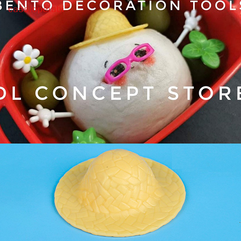 (cassiopeiabi) 5/6Pcs Bento Decoration Tools Almoço Box Caixa De Óculos Para Alimentos Headwear Buffet Sanduíche Decoração