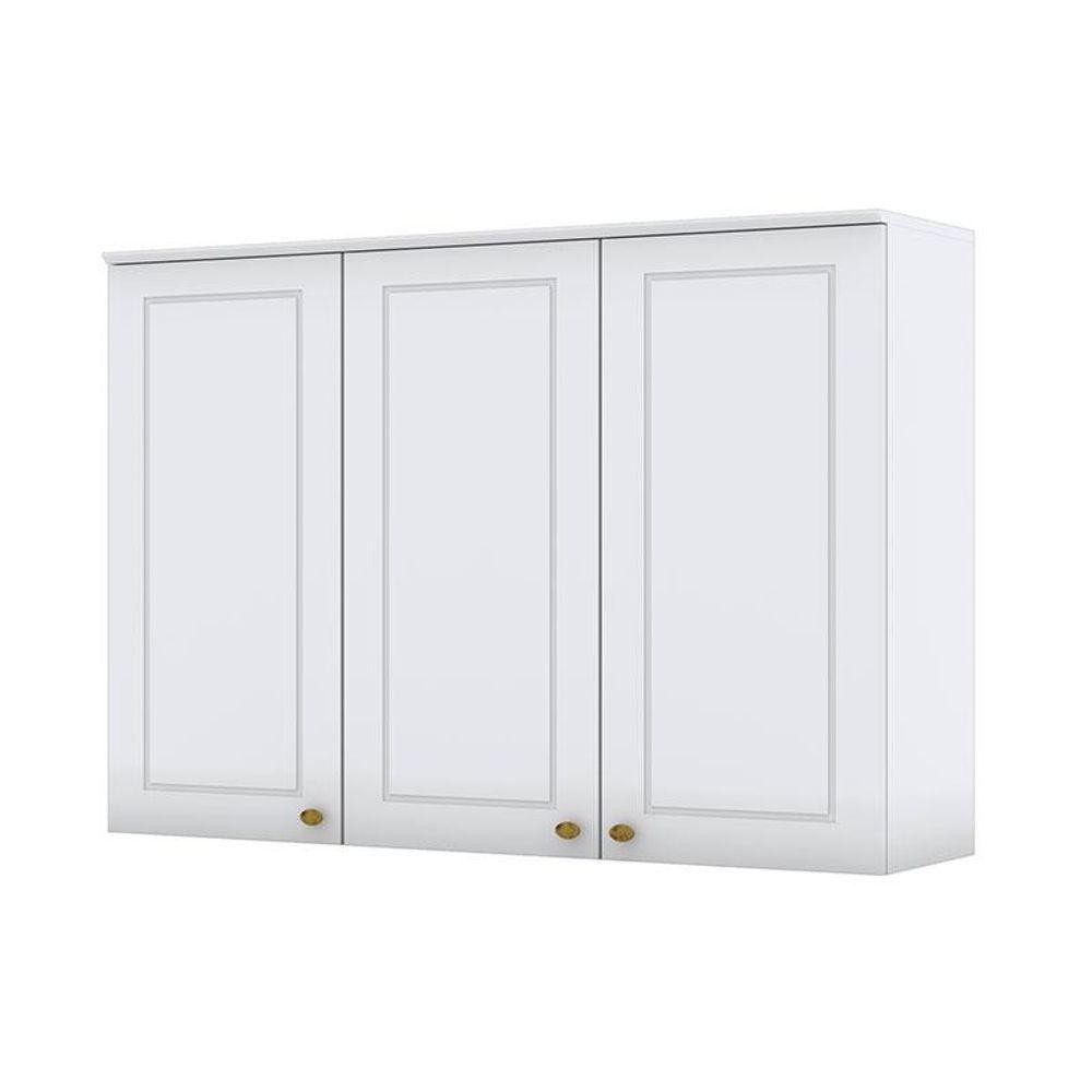 Armário Aéreo 3 Portas 120 Cm Nova York Branco Hp - Henn em Oferta na Shopee