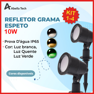 Super Luminária Espeto Jardim 10W LED | Luz de Gramado | À Prova D'àgua | Luz Branco Frio | Branco Quente | Verde em Oferta na Shopee