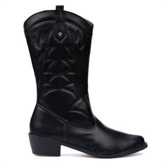 Bota Texana Infantil Menina Fashion Western Cano Alto Bordada Moda em Oferta na Shopee