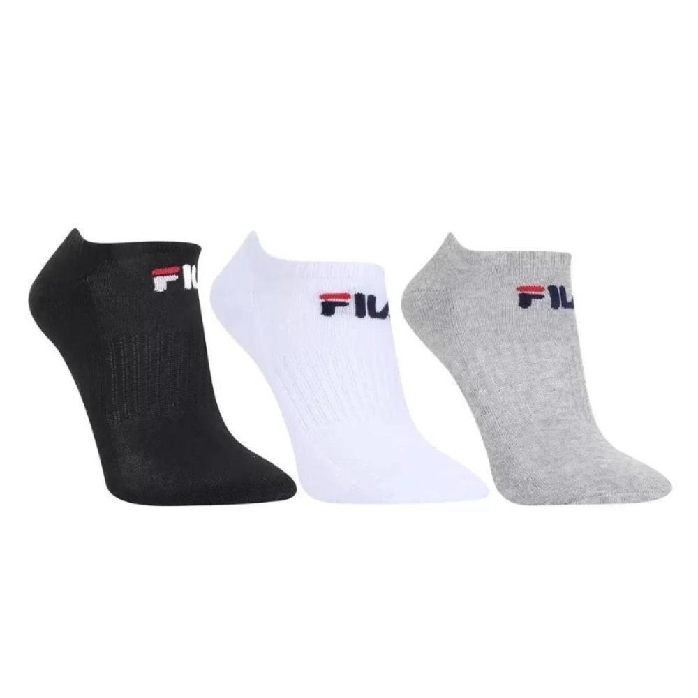Kit Meia Fila Cano Curto Logo c/ 3 pares - Colorido - Men Shoes