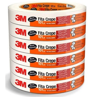 Kit 6 Fita Crepe 18MM X 50M 3M 101LA em Oferta na Shopee