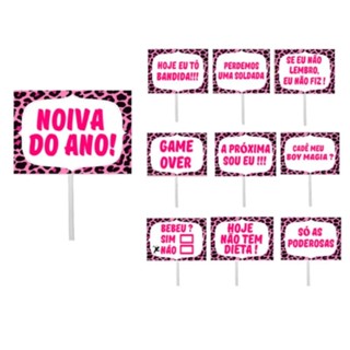 Plaquinha Despedida de Solteira Kit 10 Unidades Casamento em Oferta na Shopee
