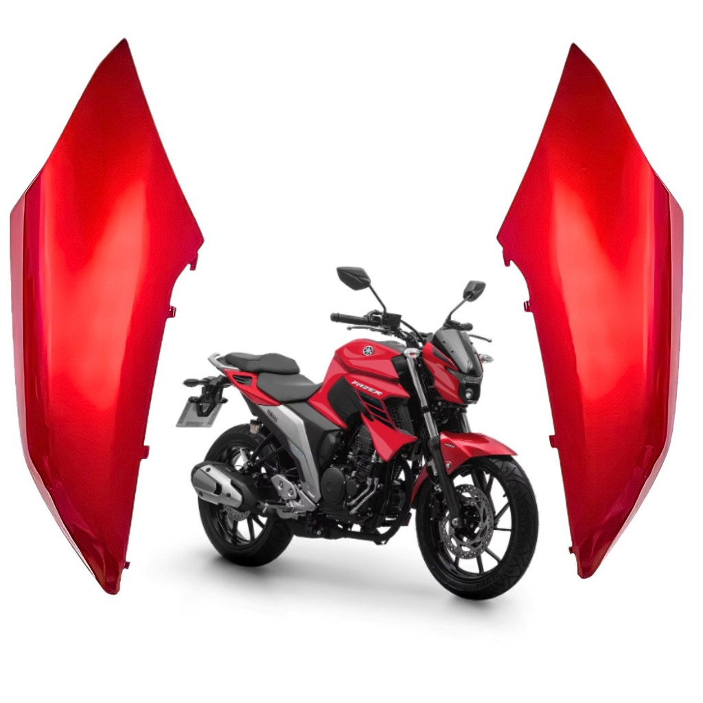 PAR GUIA AR ABA TANQUE SUPERIOR VERMELHO FAZER 250 FZ25 2020 2021 2022 2023 PARAMOTOS YAMAHA