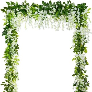 2 Metros Vinha Artificial Wisteria De Seda Pendurada Flor De Folha Falsa Para Jardim Doméstico Cerimônia De Casamento Arco Decoração Floral Festa De Natal em Oferta na Shopee