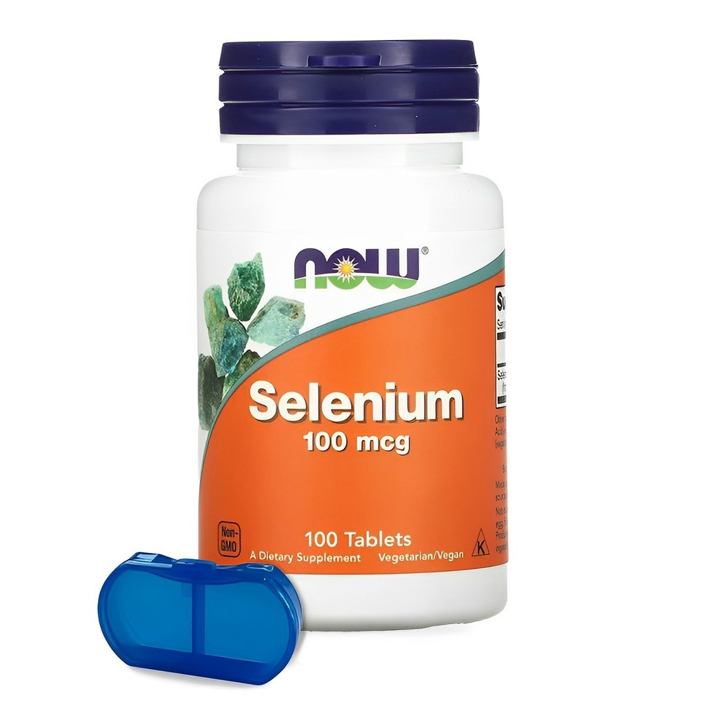 Selênio 100mcg Now Foods Selenium 100Talets + Porta Cápsulas em Oferta na Shopee