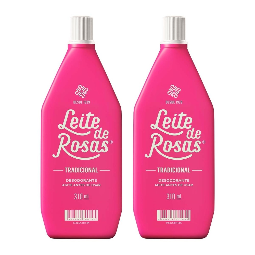 Kit 2 und Loção Leite Rosas Tradicional 310ml em Oferta na Shopee