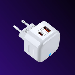Carregador de Celular com 2 Portas USB / Tipo C Rápido e Prático 35W em Oferta na Shopee