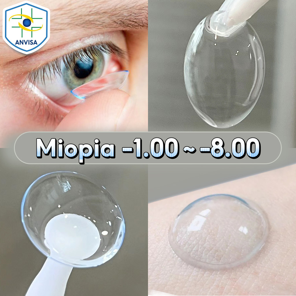 Magister lentes de contato com grau miopia (-1.00~-8.00) Seim-Annual/Natural Maquiagem 1 Par