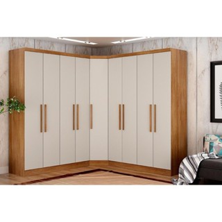 Modulado de Quarto Rizon 3 Peças (2 Guarda Roupas + 1 Closet) QC210 Freijo Cumaru c/ Fendi - Novo Horizonte em Oferta na Shopee