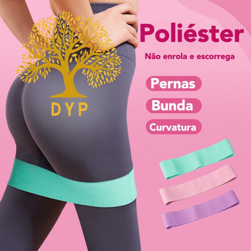 Kit 3 Mini Band Elástico Fisioterapia Crossfit Academia Casa Treino Funcional Fitness Faixas Elásticas De Exercício Hip Resistance Bands Tecido