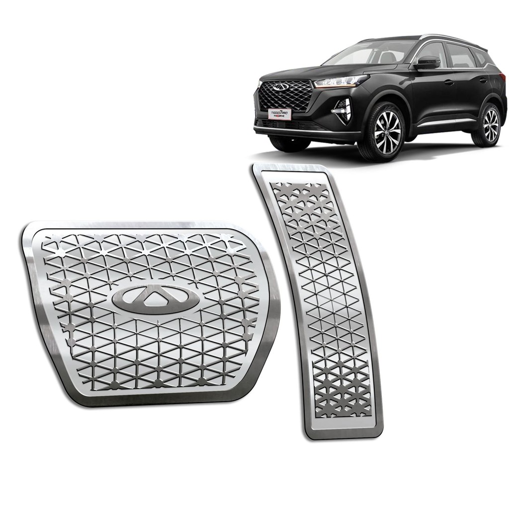 Pedaleira Tiggo 7 Pro Max Drive 23/.. Automático Aço Inox - Não fura o pedal em Oferta na Shopee