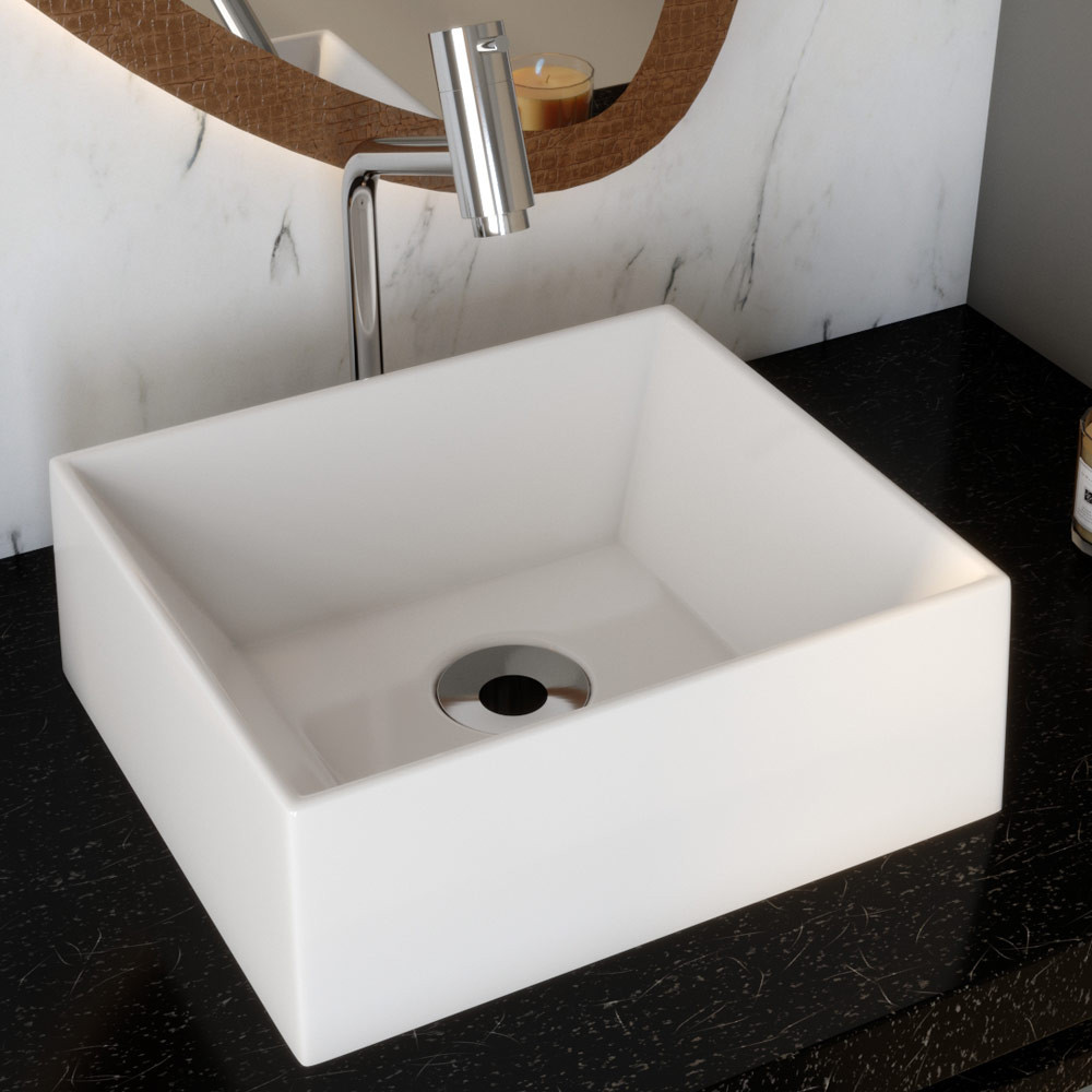 Cuba de Apoio Retangular Para Banheiro Lavabo C01 RT30W Branco - Lyam em Oferta na Shopee