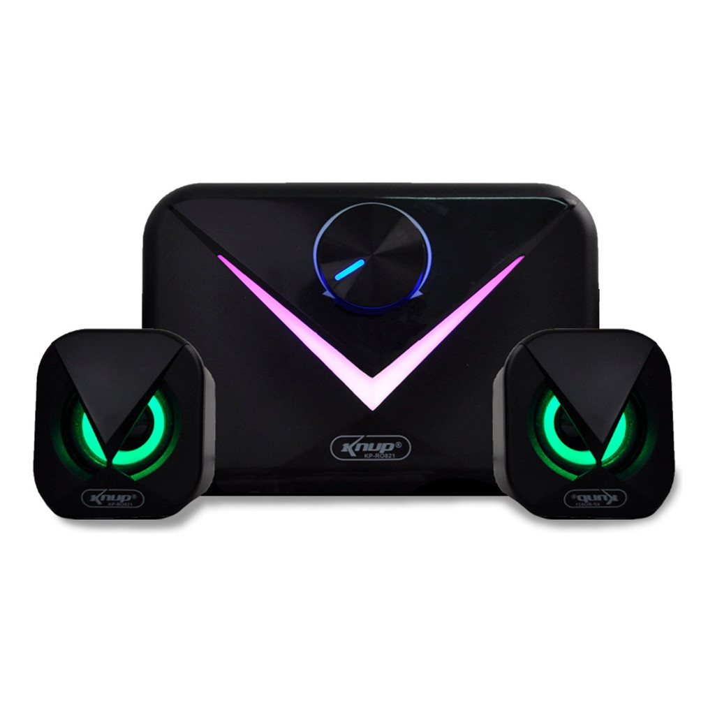 Caixa De Som Gamer Potente Led Subwoofer Pc/tv Bluetooth 16w