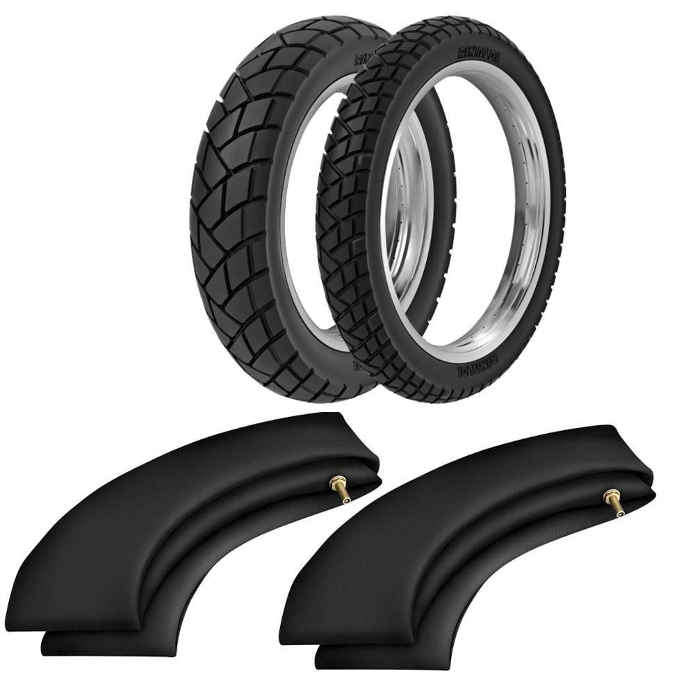 Kit Pneu Tornado Xre300 lander Tenere 120/80-18 + 90/90-21 R34 Rinaldi