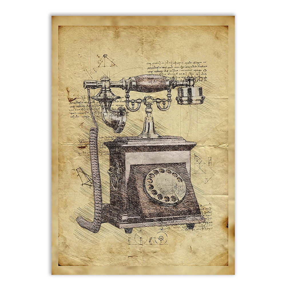 Placa Decorativa Telefone Antigo Retro Decoração Poster Vintage