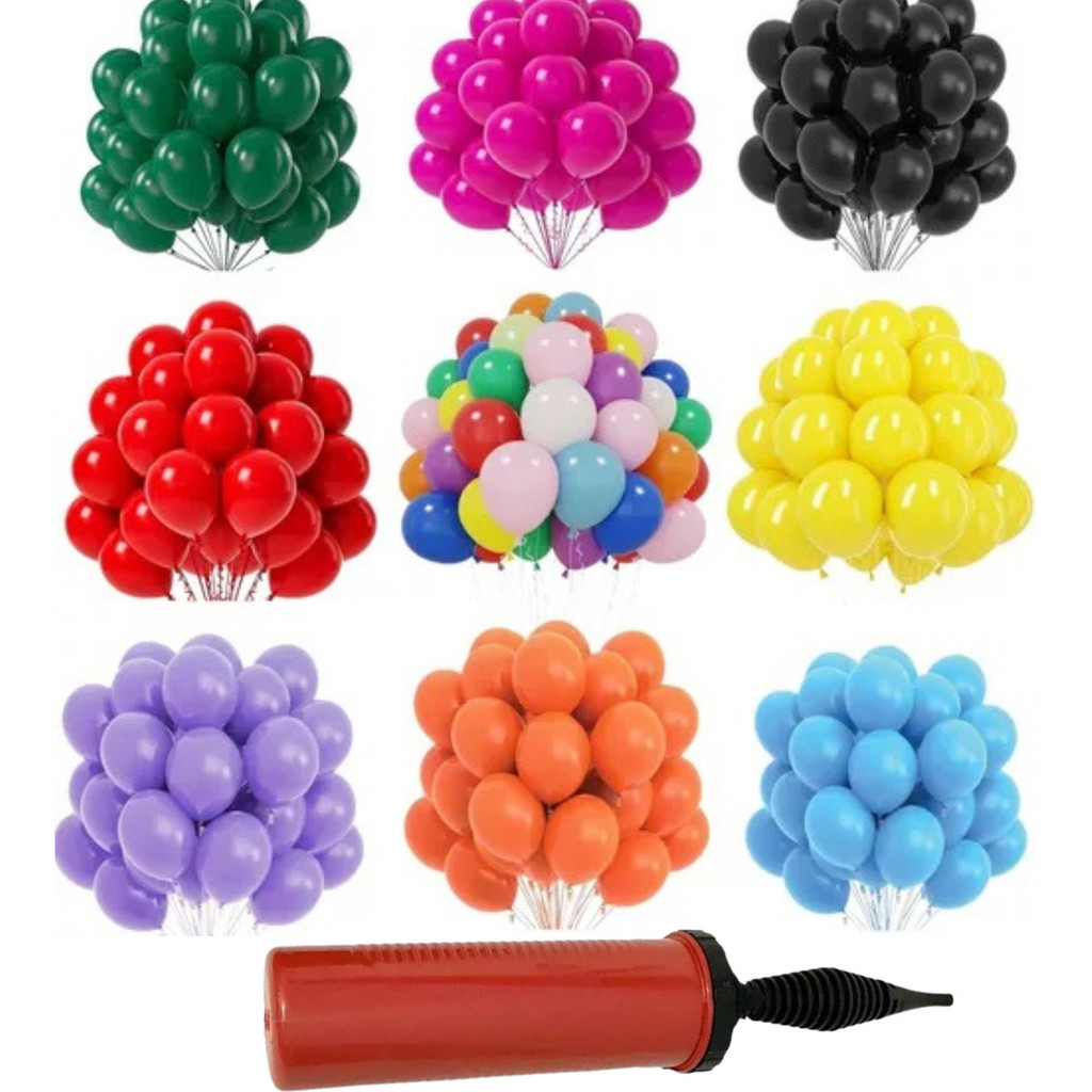 Bexiga Balão Redondo 10 Pol Grosso 100 Unid Premium C/bomba em Oferta na Shopee