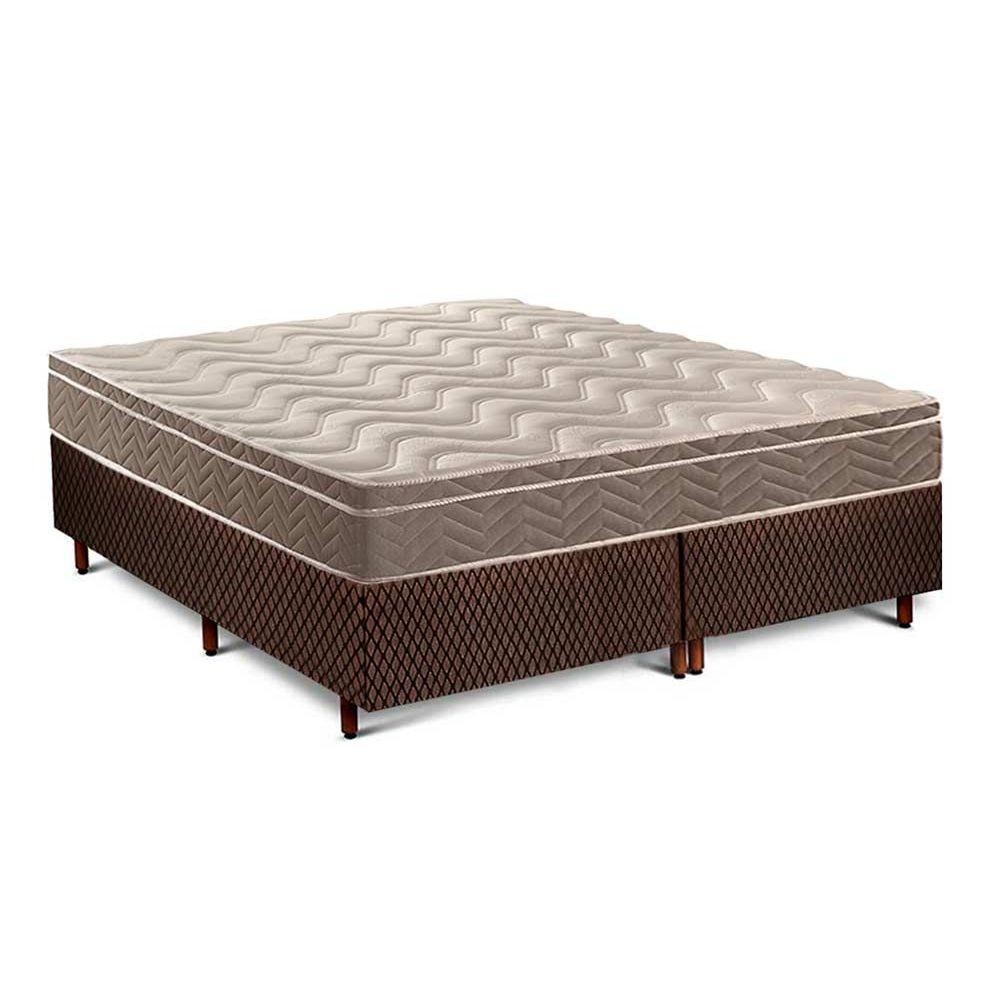 Conjunto Box Queen: Colchão Anatômico Paropas D33/ Confort Ultra Firme + Base CRC Fantasy Brown(158x198) - Home & Living
