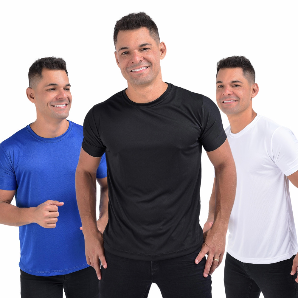 Kit Camiseta Dryfit Masculino Camisa para Treino esportes Corrida Academia Exercícios  blusa de corrida dri fit casual musculação Exercícios