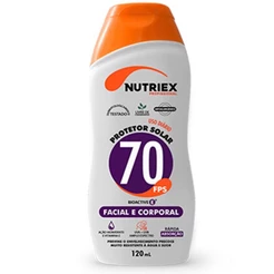 Protetor Solar FPS 70 Facial e Corporal Bisnaga 120ML NUTRIEX