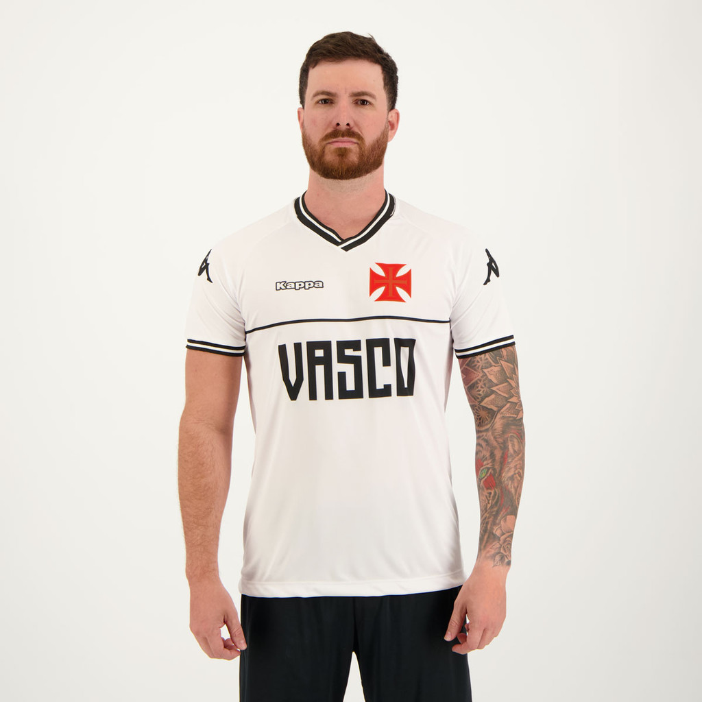 Camisa Kappa Vasco Supporter Bicolor Branca - Sports & Outdoors