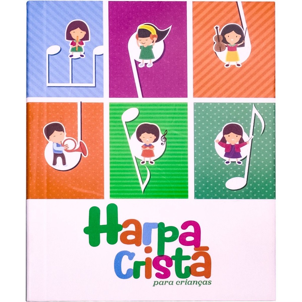 Harpa Cristã | Letra Normal | Tamanho pequeno | Capa Notas Musicais para Crianças em Oferta na Shopee