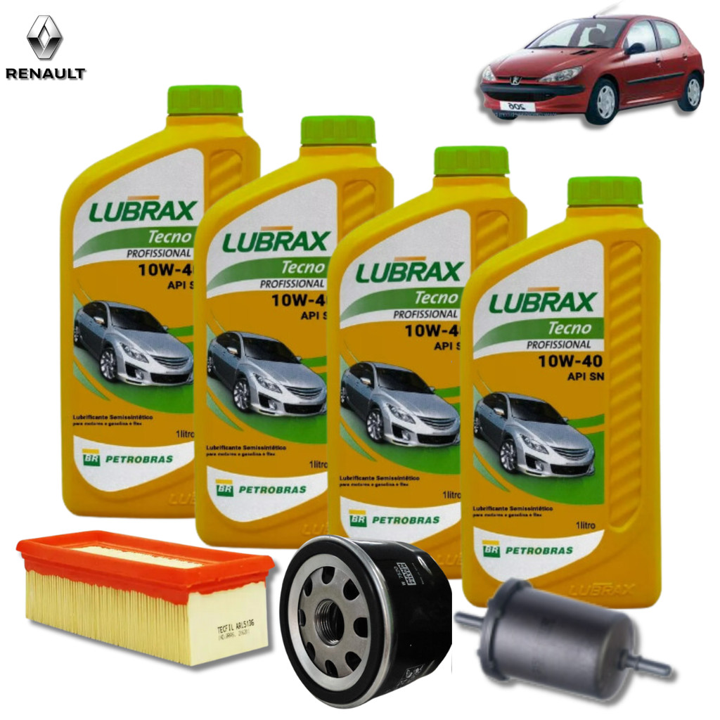 KIT TROCA DE ÓLEO PEUGEOT 206 1.0 16V 2001>2006